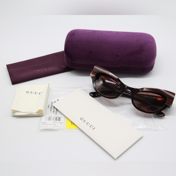 NEW GUCCI WOMEN PURPLE CAT EYE SUNGLASSES GUCCI - Picture 10 of 10